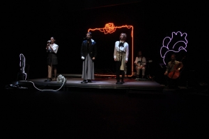 Είδαμε Το Σφαγείο του έρωτα του Παντελή Μπουκάλα σε σκηνοθεσία Θοδωρής Γκόνη στο Θέατρο της Οδού Κυκλάδων.